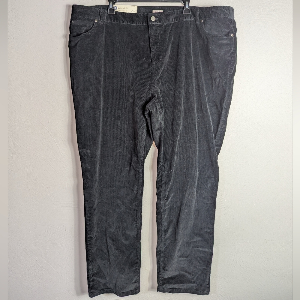 24 NWT J. Jill Authentic Fit Slim Leg Black‎ Corduroy Pants